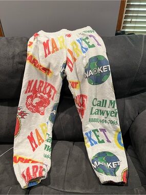 Market Multicolor Graphic Sweatpants